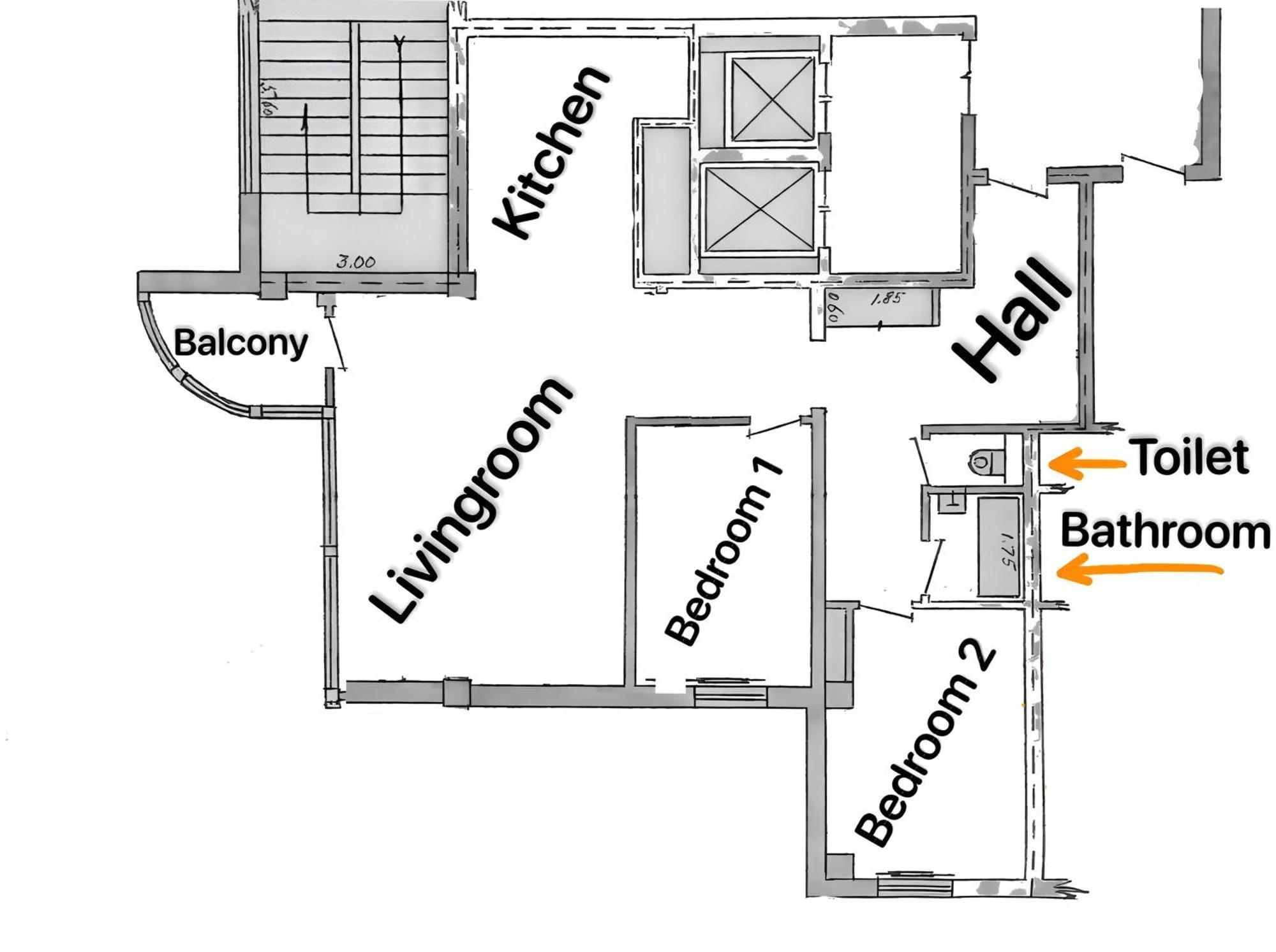 Downtown Big Apartment Tasken Kültér fotó